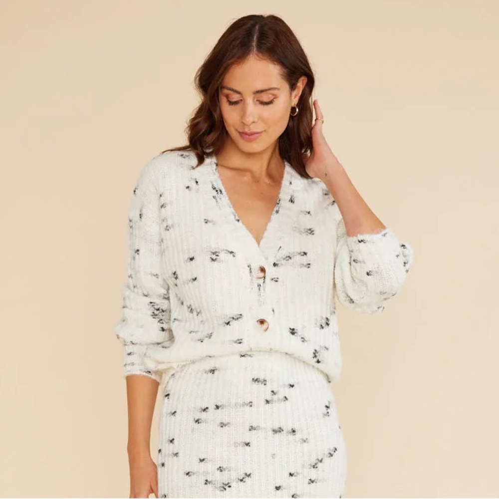 NWT Minkpink Mina Knit Wool Blend Button Down Cardigan
